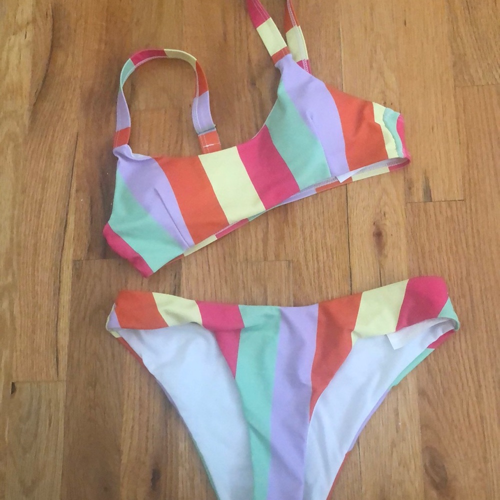 SHEIN BRAND NEW rainbow bikini